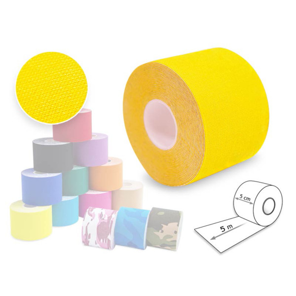 Tape Κινησιοθεραπείας 5m x 5cm Κίτρινο Kinesiology Tape